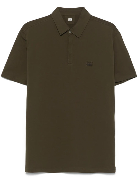  C.p. Company Polo Con Parche Del Logo - Verde 