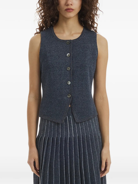  Crush Collection Chaleco Con Botones - Azul 
