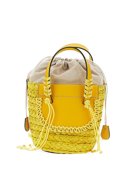  Cuba Lab Habanera Braided Bucket Bag - Amarillo 