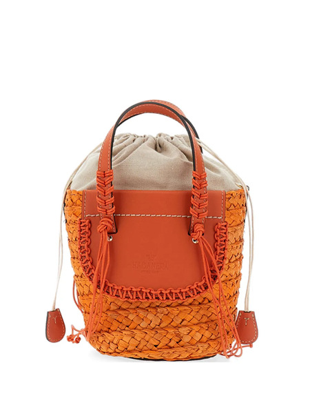  Cuba Lab Habanera Braided Handle Bucket Bag - Naranja 