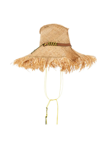  Cuba Lab X Patrizia Fabri Fringed Sun Hat - Neutro 