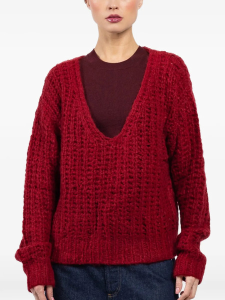  Cuddleup Jersey Con Cuello En V - Rojo 
