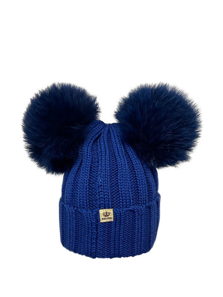  Cuffie Regina Gorro Con Pompón - Azul 
