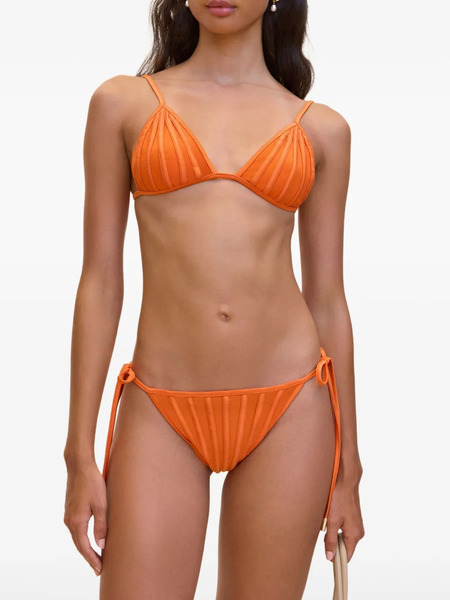  Cult Gaia Bikini Triangular Plisado - Naranja 