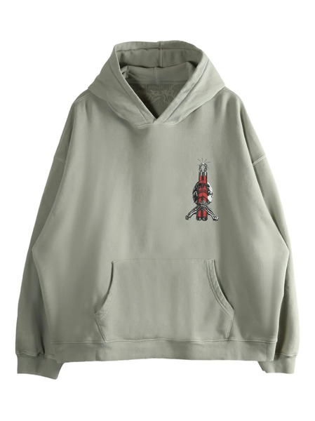  D-r-g-n Sudadera Con Capucha Y Estampado Gráfico - Neutro 