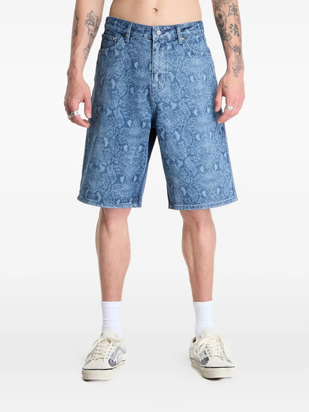  Daily Paper Bermudas Con Efecto De Piel De Serpiente - Azul 