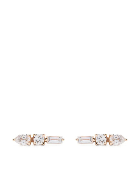 Dana Rebecca Designs Pendientes Alexa Jordyn En Oro Amarillo De 14 Ct Con Diamantes - Dorado 