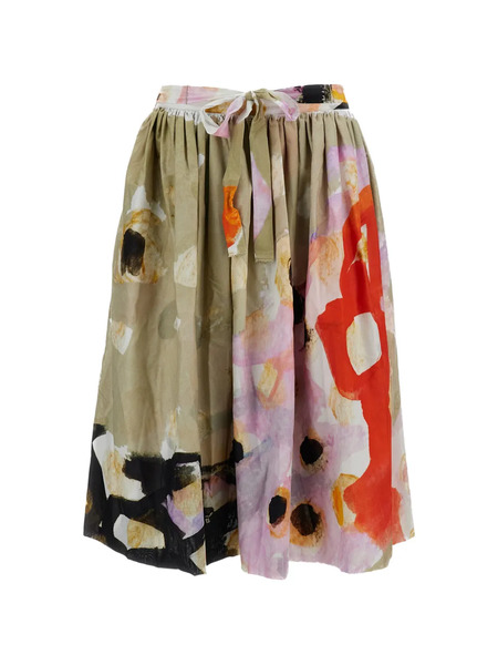  Daniela Gregis Falda Midi Con Estampado Floral - Neutro 
