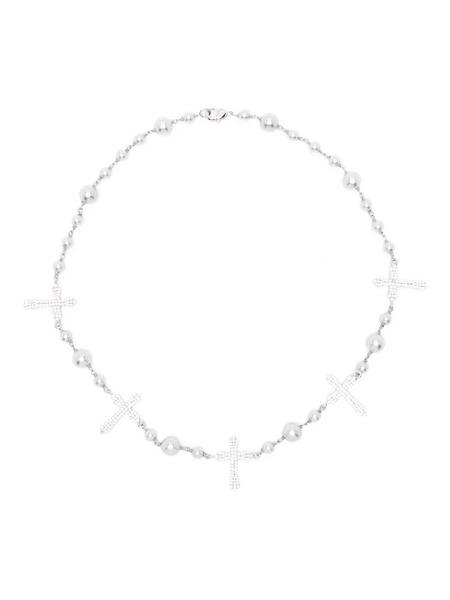  Darkai Collar Con Perlas - Plateado 