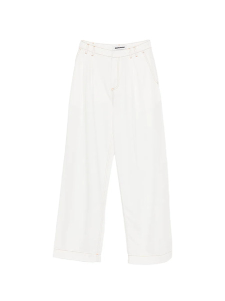  Darkpark Pantalones Con Costuras En Contraste - Blanco 