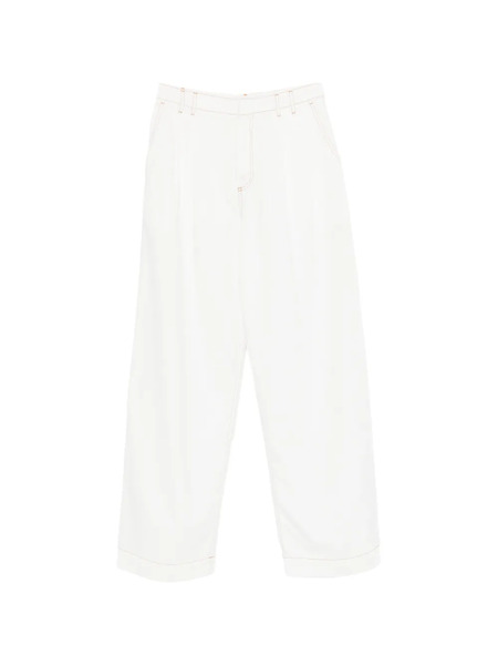  Darkpark Pantalones Con Costuras En Contraste - Blanco 