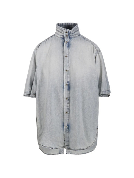  Darkpark Top Con Botones En El Cuello - Azul 