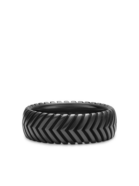  David Yurman Anillo Chevron Band - Negro 