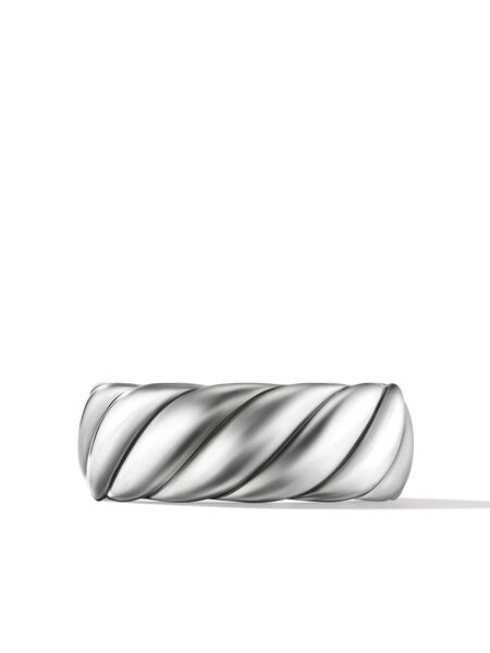  David Yurman Anillo Sculpted Cable Contour En Plata De Ley Con Banda De 9 Mm - Plateado 
