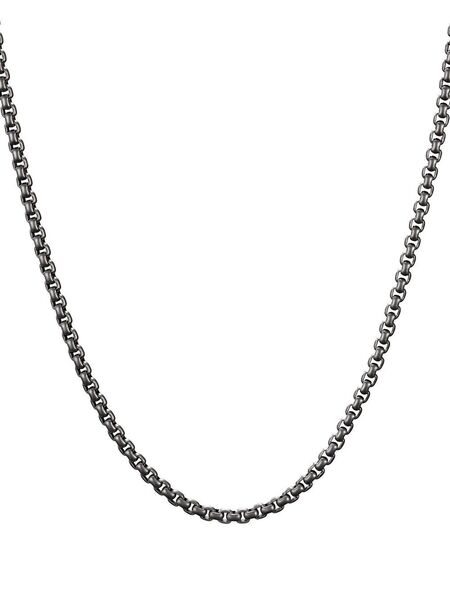  David Yurman Collar Box Chain De 2.7 Mm - Plateado 