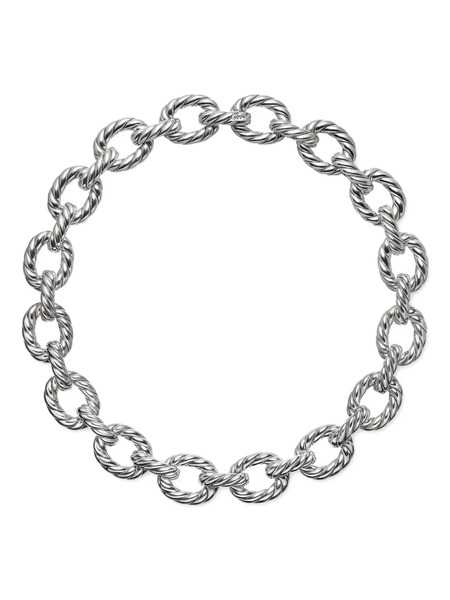  David Yurman Collar De Eslabones Ovalados En Plata De Ley - Plateado 