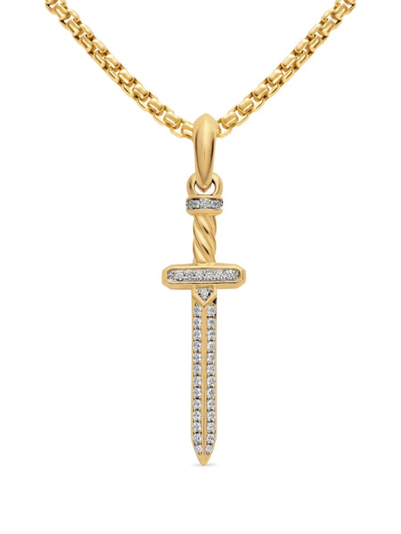  David Yurman Diamond Sword Amulet - Dorado 