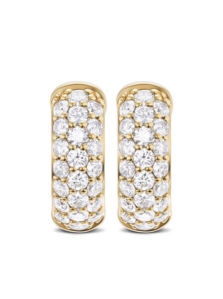  David Yurman Pendientes De Aro Dy Mercer Micro De 13.5 Mm En Oro Amarillo De 18 Ct Con Diamantes - Dorado 