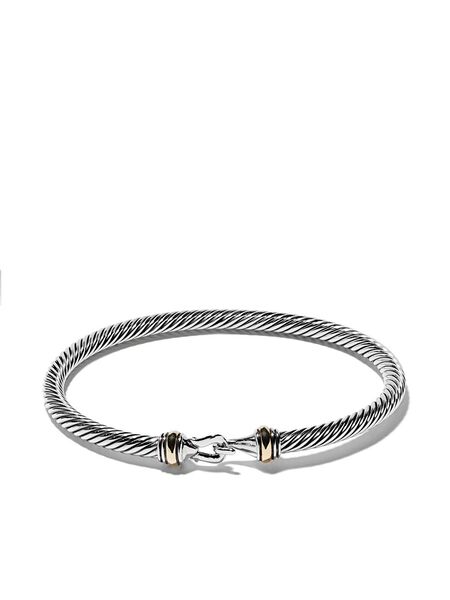  David Yurman Pulsera Buckle Classic Cable De 4 Mm En Oro Amarillo De 18 Ct Y Plata De Ley - Plateado 