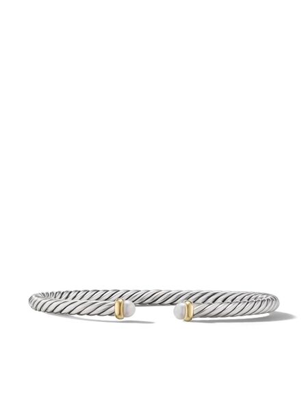  David Yurman Pulsera Cable Flex De 4 Mm En Oro Amarillo De 14 Ct Y Plata De Ley - Plateado 