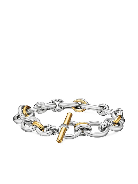  David Yurman Pulsera Dy Mercer® Chain En Oro Amarillo De 18 Ct Y Plata De Ley Con Diamantes - Plateado 