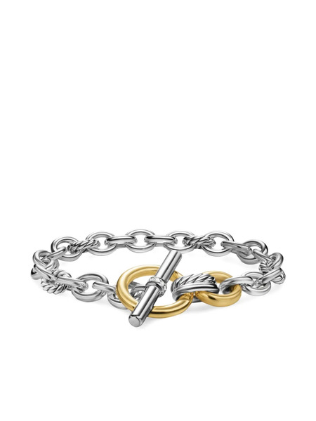  David Yurman Pulsera Dy Mercer® Toggle Chain En Oro Amarillo De 18 Ct Y Plata De Ley Con Diamantes - Plateado 