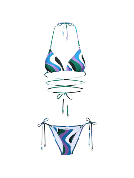  Daze Dayz Bikini Pado Con Estampado Abstracto - Azul 