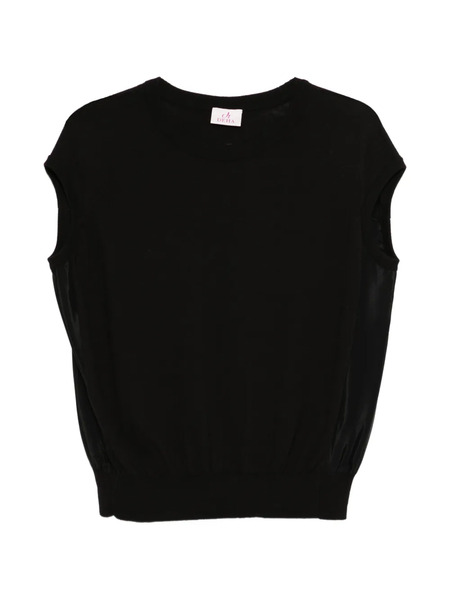  Deha Chaleco Con Cuello Redondo - Negro 