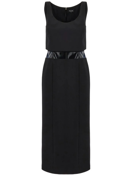  Del Core Vestido Midi Con Panel En Contraste - Negro 