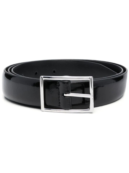  Dell'oglio Cinturón Con Hebilla Rectangular - Negro 