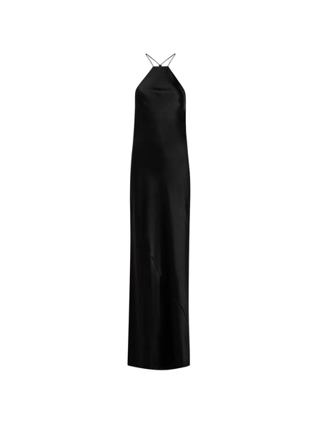  Delos Vestido Largo Con Cuello Halter - Negro 