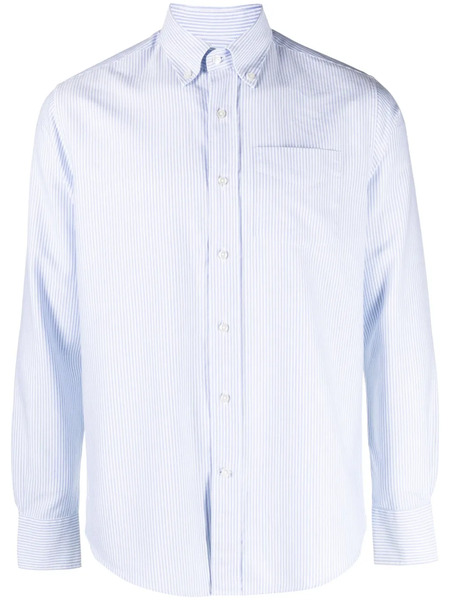  Deperlu Stripe-pattern Cotton Shirt - Azul 