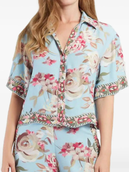  Derhy Camisa Angele Con Estampado Floral - Azul 