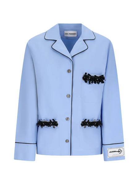  Des Phemmes Camisa Con Apliques - Azul 
