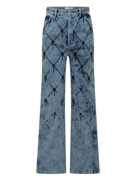  Des Phemmes Vaqueros Bordados - Azul 