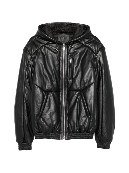  Desa 1972 Chaqueta De Piel Con Capucha - Negro 