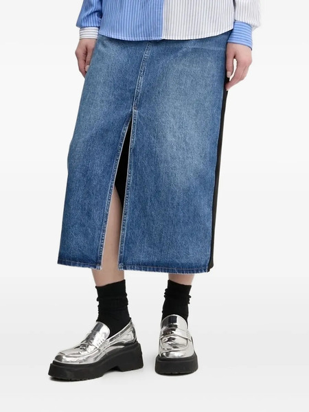  Desigual Falda Midi Con Paneles Vaqueros - Azul 