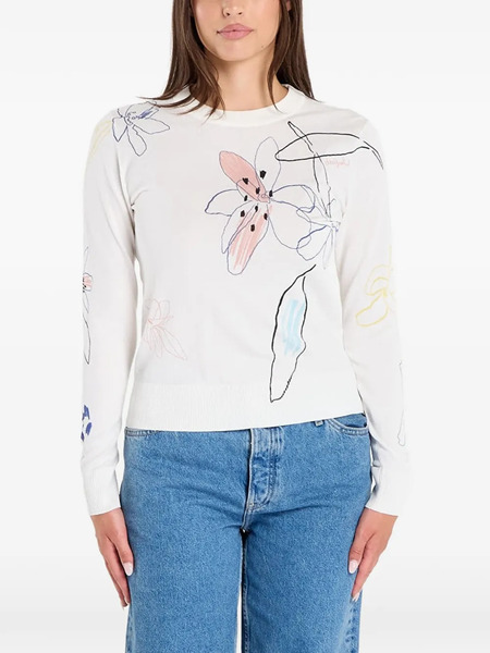 Desigual Jersey Con Estampado Floral - Blanco 