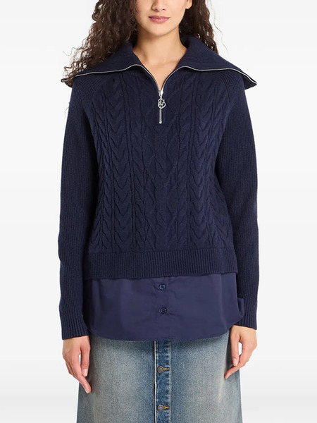  Desigual Jersey De Punto De Ochos - Azul 