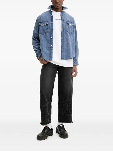  Desigual Vaqueros Con Dobladillo Deshilachado - Negro 