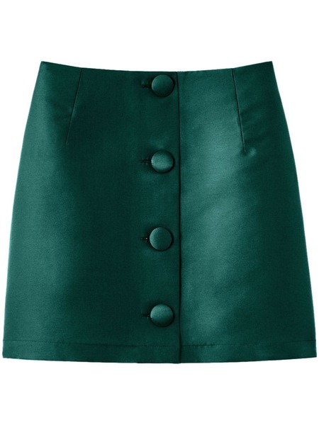  Destree Falda Lucio Con Botones - Verde 