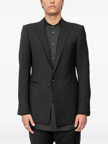  Devoa Chaqueta De Vestir Con Botón - Negro 