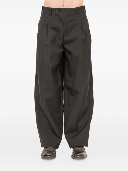  Devoa Pantalones De Lana - Negro 