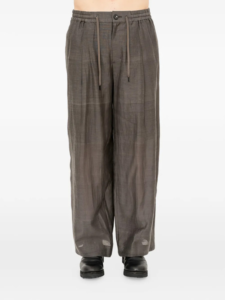  Devoa Pantalones De Seda - Marrón 