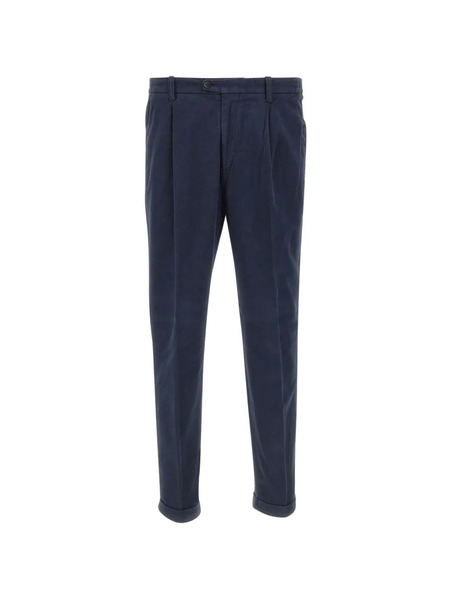  Devore Pantalones Con Detalle De Pliegues - Azul 