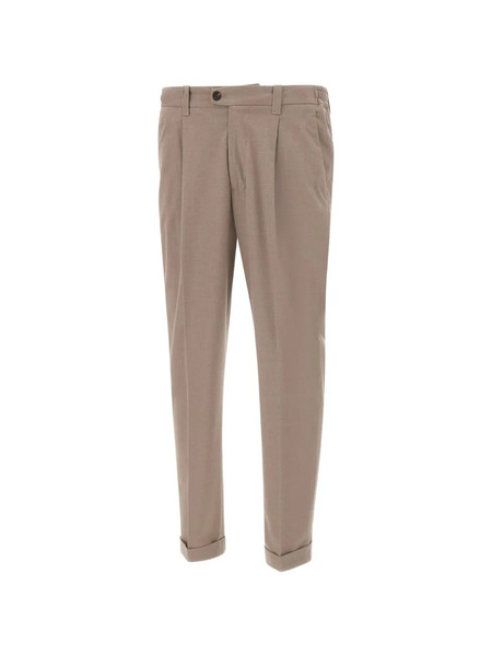  Devore Pantalones Con Detalle De Pliegues - Neutro 