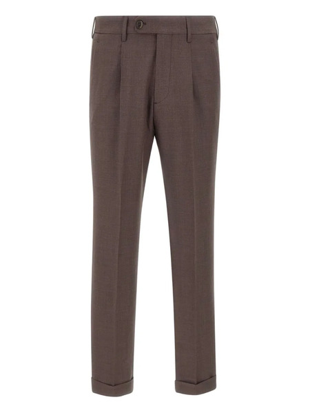  Devore Pantalones Con Pinzas - Marrón 