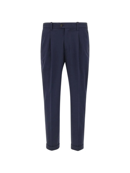  Devore Pantalones Plisados - Azul 