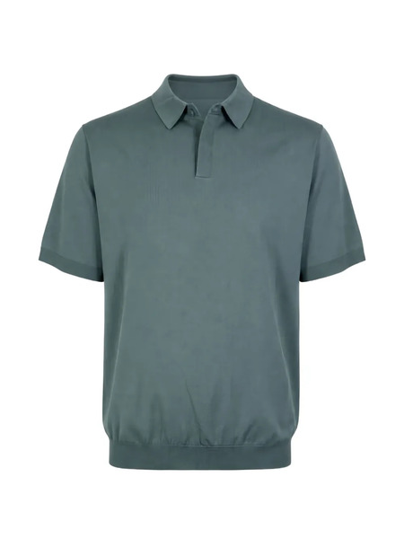  Devore Short-sleeve Knitted Polo Shirt - Verde 