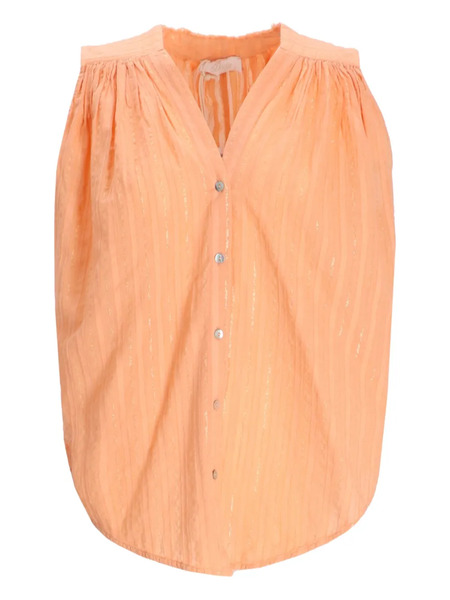  Devotion Blusa Iris A Rayas Metalizadas - Naranja 
